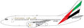 Gemini Jets 1:400th Scale Boeing B737-300 Emirates AP-BCD (1980s Livery)