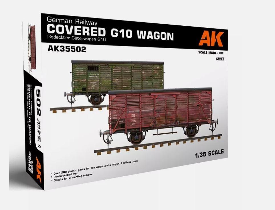 AK Interactive 35502 1/35 Scale German Railway Covered G10 Wagon