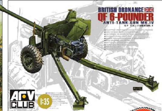 AFV Kits 1:35 Scale QF Mk 4 6 Pdr British Anti-Tank Gun Late