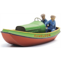 Artitec 1:87 Scale Frisian Steel Motor Boat Waterline w/2 Figures Ready-Made, Painted