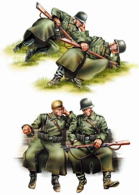 Hobbyboss 1:35 Scale German Infantry Set Taking a Rest