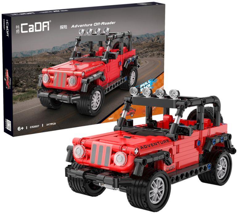 Cada  1:18th Scale Adventure Off-Roader Pull Back Brick Builder Red (317pcs)