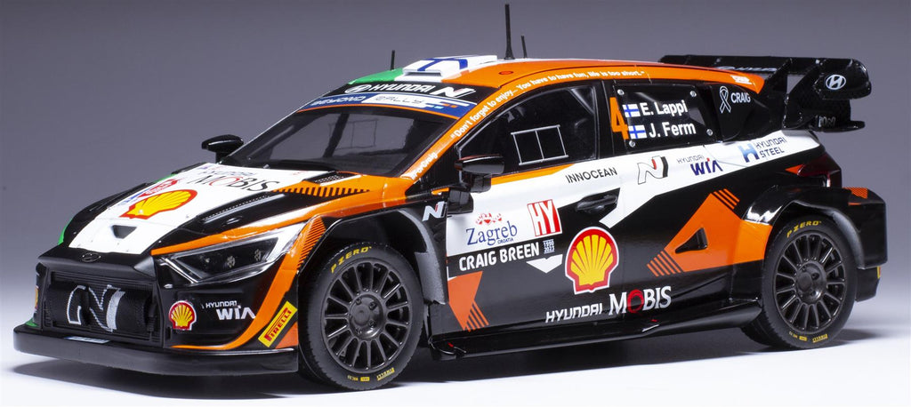 IXO 1:18 Scale Hyundai i20 N #4 WRC1 Rally Croatia 2023 E.Lappi/J.Ferm