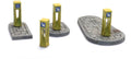 Artitec H0 Scale Traffic columns (4x) & refuge islands (2x) 1:87 Resin Kit,  Unpainted