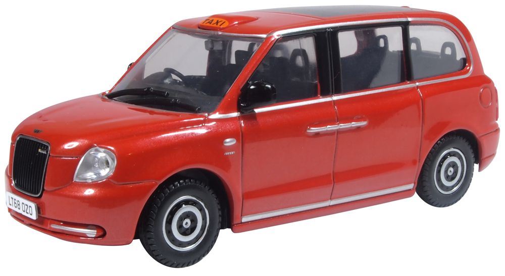 Oxford Diecast 1:43 Scale LEVC TX Taxi Tupelo Red