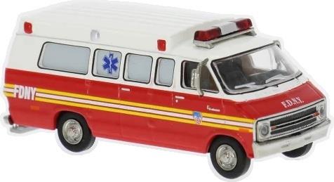 Brekina  1:87th Scale Dodge B 200 Ambulance 1975 FDNY
