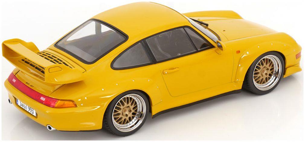 KK Scale 1:18th Scale Porsche 911 (993) GT2 1996 BBS Rims Yellow