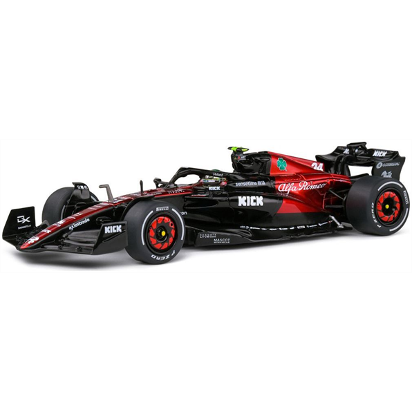 Solido 1:43 Scale Alfa Romeo F1 C43 Red Z.Guanyu 2023 Spanish GP 2023