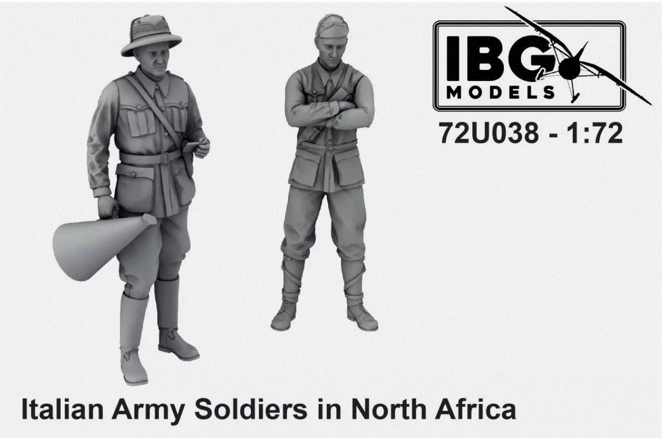 IBG Models 72U038 1/72 Scale Italian Army Soldiers in North Africa (3d printed & ; 2 fig