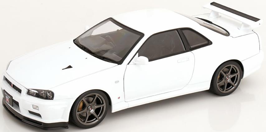 KK Scale 1:12th Scale Nissan Skyline GT-R R34 V-Spec II 2001 w/OEM Rims White