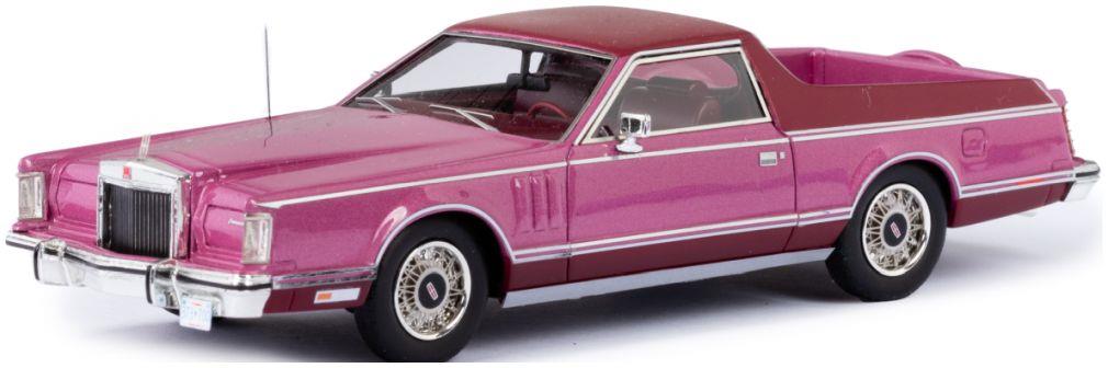Esval 1:43 Scale Lincoln Continental Mark V Coloma Pickup by Caribou Motor Co. Two-Tone Violet 1977