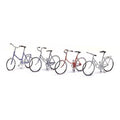 Artitec H0 Scale Bicycles Set A (4 Pcs) 1:87 Ready-Made, Painted