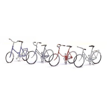 Artitec H0 Scale Bicycles Set A (4 Pcs) 1:87 Ready-Made, Painted
