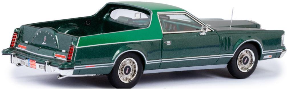 Esval 1:43 Scale Lincoln Continental Mark V Coloma Pickup by Caribou Motor Co.Two-Tone Green 1977