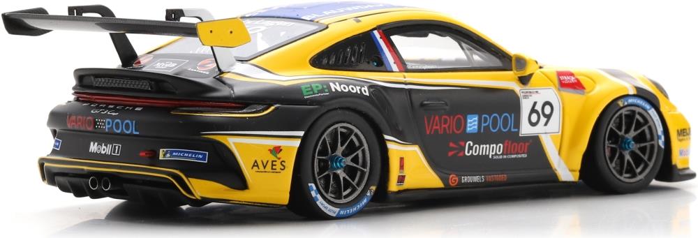 Spark 1:43rd Scale Porsche 911 GT3 Cup #69 Carrera Cup Benelux Champion 2025 Jaap van Lagen