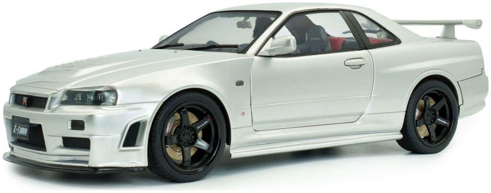 Solido  1:18th Scale Nissan Skyline (R34) GT-R Z Tune Silver 1999