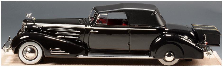 GLM 1:43 Scale Cadillac 452D V16 Victoria Black Convertible Coupe Closed Roof 1934