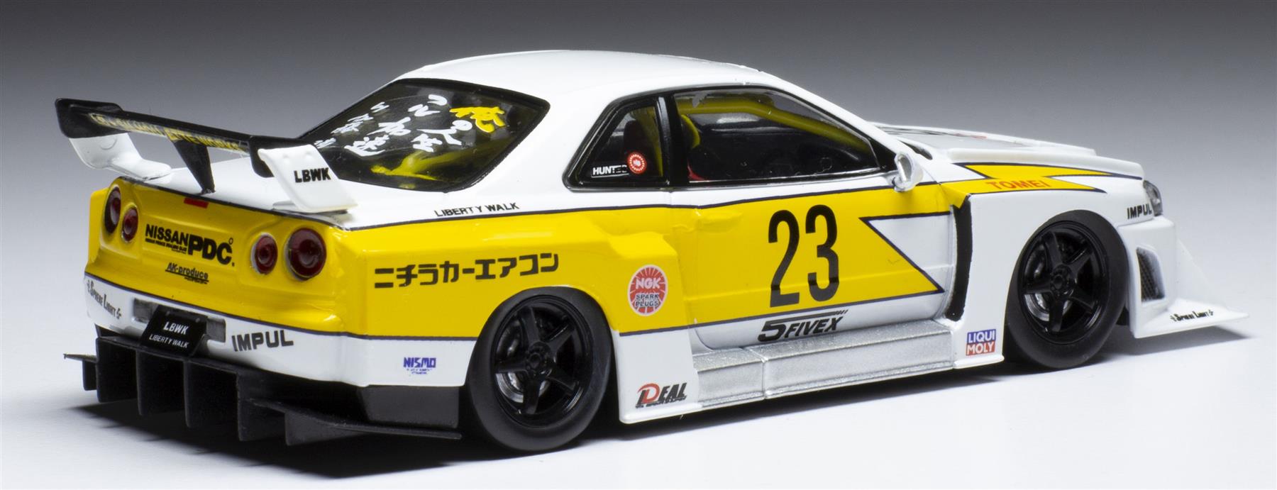 IXO 1:43 Scale Nissan LB-ER34 Super Silhouette Skyline White 2020