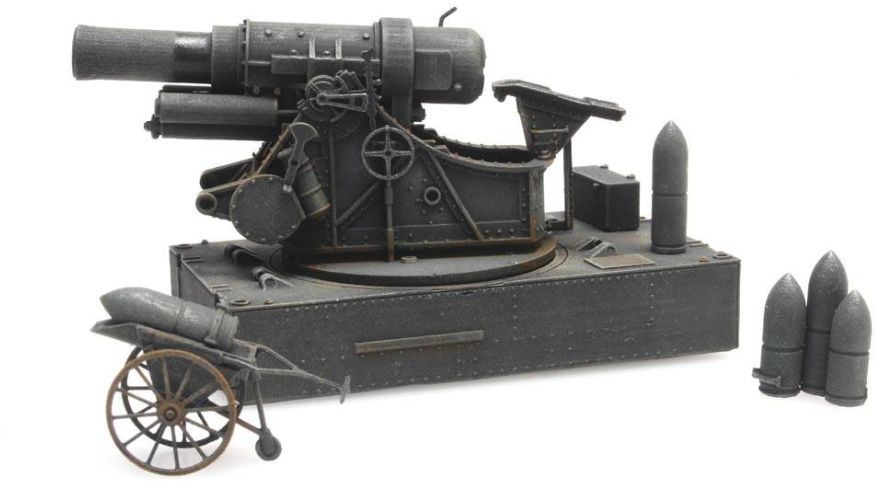 Artitec H0 Scale WM Skoda 305 Cm Belagerungsmorser M1916 1:87 Ready-Made, Painted