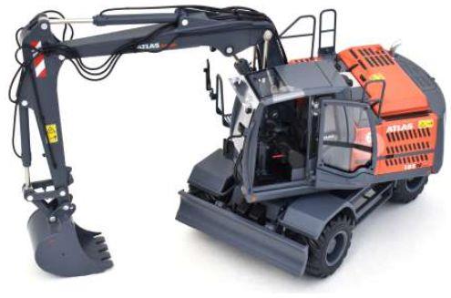 AT Collections 1:32nd Scale Atlas 185W Wheeled Excavator
w/Nokian Tyres and Standard Atlas Bucket