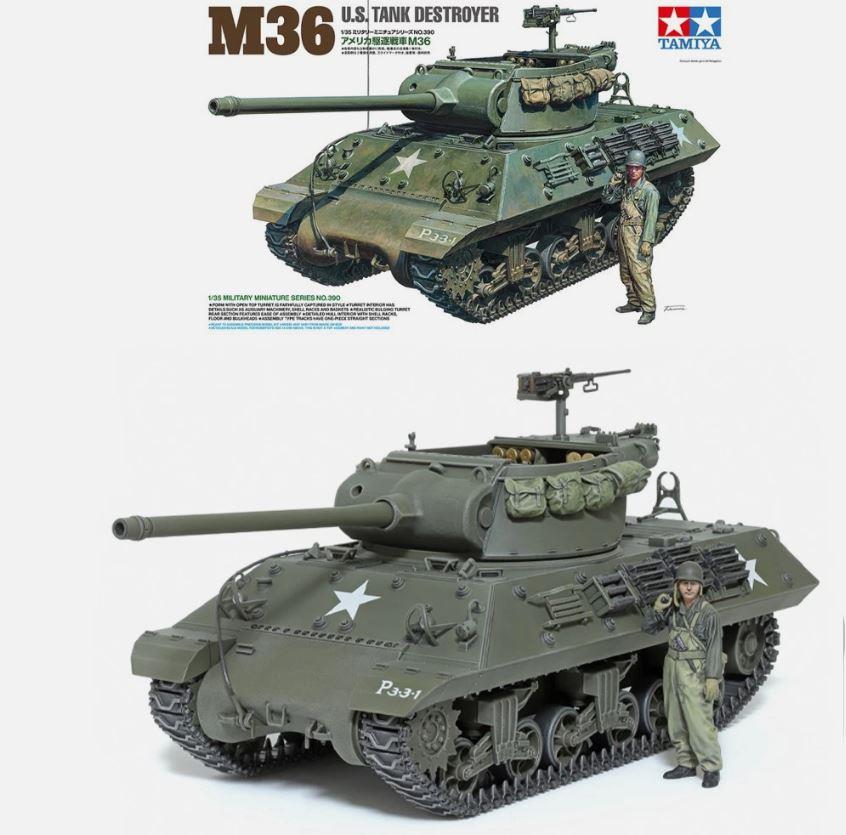 Tamiya 35390 1/35 Scale US Army M36 Tank Destroyer Model Kit