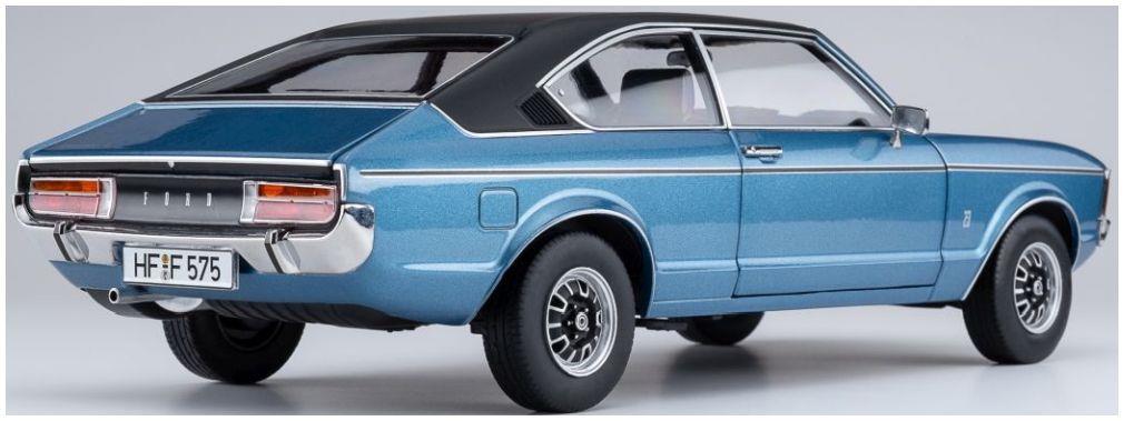 Touring Model Cars 1:18th Scale Ford Granada L Coupe Light Blue Metallic/ Vinyl Top Black Limited Edition 702pcs