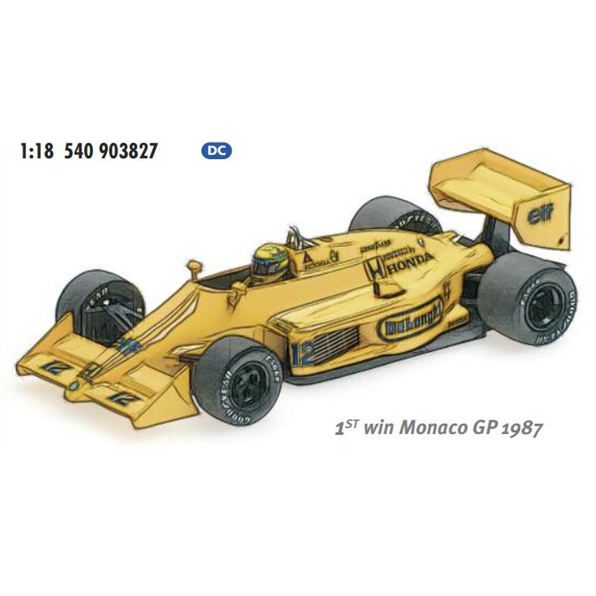 Minichamps 1:43 Scale Lotus Honda 99T Ayrton Senna 1st Win Monaco 1987 Dirty Version