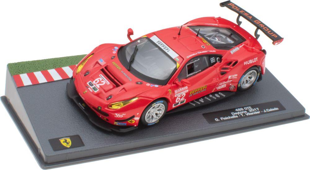 Atlas Editions 1:43 Scale Ferrari 488 GTE Daytona 2017 - Fisichella Cased - Ferrari Racing Collection