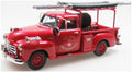 Esval  1:43rd Scale GMC Series 100 Red 5-Window Pickup New York Fire Dept w/Fire Equipment Red 1952