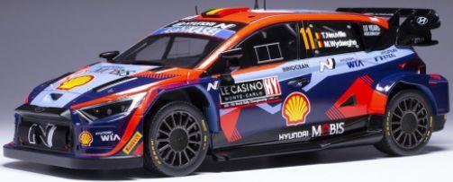 IXO 1:18 Scale Hyundai i20 N #11 WRC1 Rally Monte Carlo 2023 T.Neuville/M.Wydaeghe