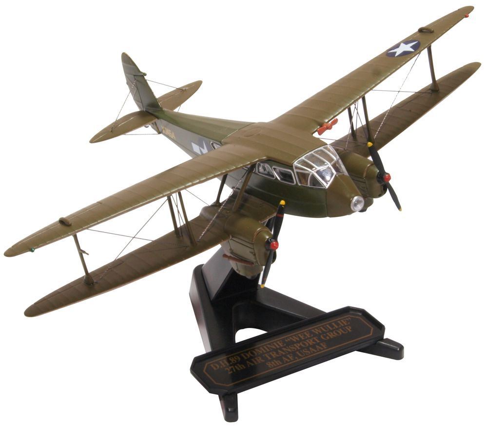 Oxford Diecast 1:72 Scale DH89 Dragon Rapide X7454 USAAF - Wee Wulli