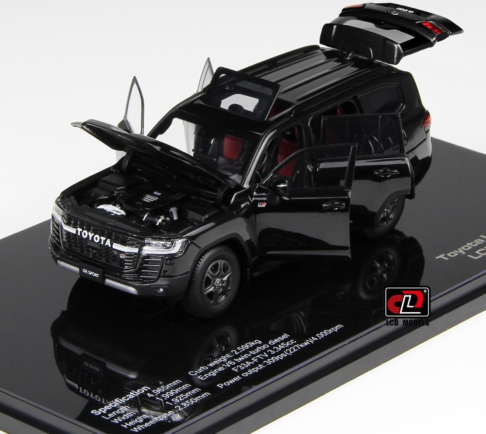 LCD Model 1:43 Scale Toyota LC300-GR Sport Black