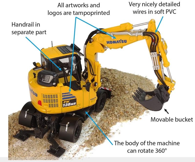 Universal Hobbies 1:50th Scale Komatsu PW 138 MR-11