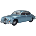 Oxford 1:76 Scale Jaguar Mk2 Opalescent Silver Blue
