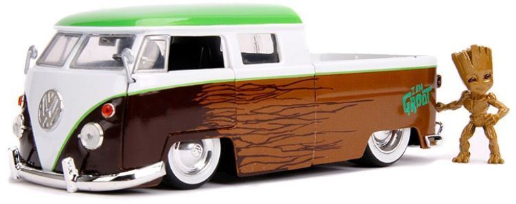 Jada 1:24 Scale VW Microbus 1963 w/Groot Figure