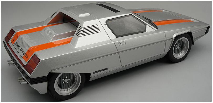 Tecnomodels 1:18 Scale Ferrari 308 GT Bertone Rainbow 1976 Silver Metallic/Orange Bertone 1st Maquette