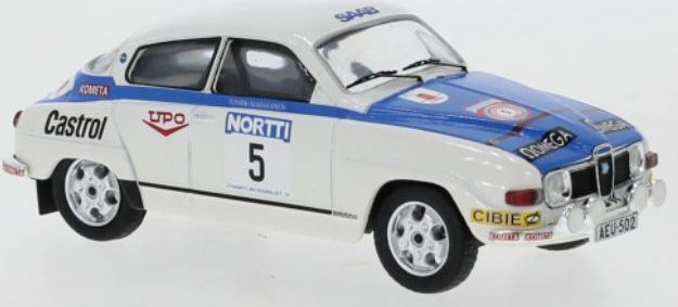 IXO 1:43 Scale Saab 96 V4 #5 1000 Lakes Rally 1976 S.Lampinen/S.Markkanen