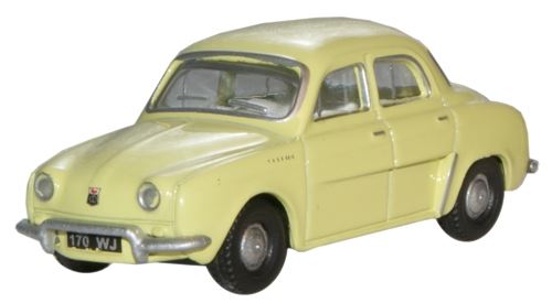 Oxford Diecast 1:76 Scale Renault Dauphine - Yellow