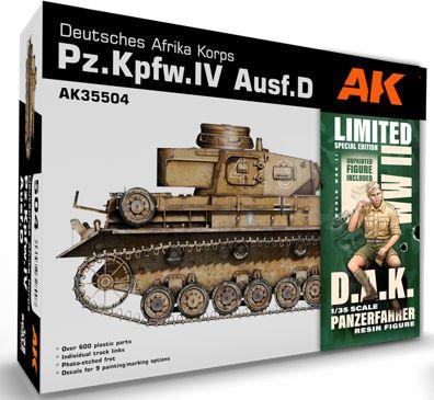 AK Interactive  1:35 Scale PZ.KPFW.IV AUSF.D Afrika Korps + Dak Panzerfahrer