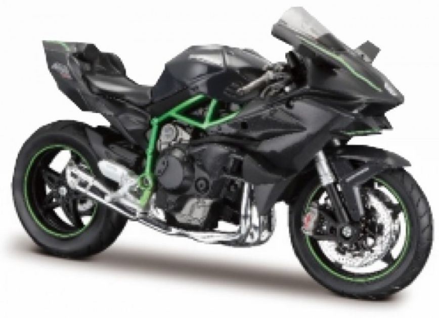Maisto 1:12 Scale Kawasaki Ninja H2R 2020 Black/Green Kit