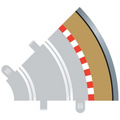 Scalextric  Scale Radius 1 Curve Outer Borders 45  x 4