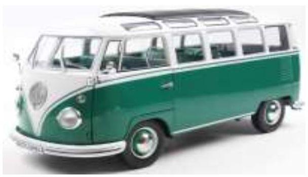 Solido  1:18th Scale VW T1 Samba Green/White 1962