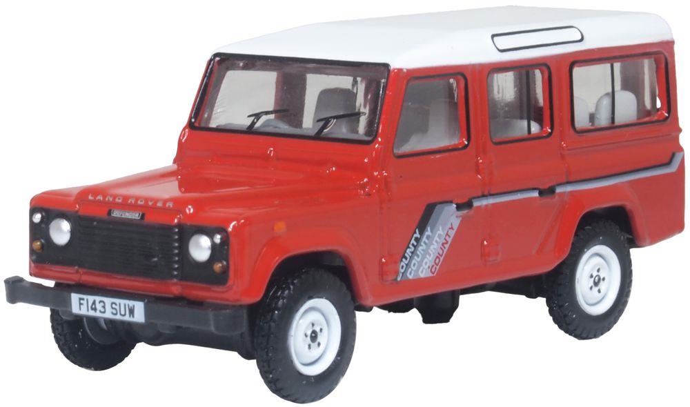 Oxford 1:76 Scale Land Rover Defender LWB St. Wagon Masai Red