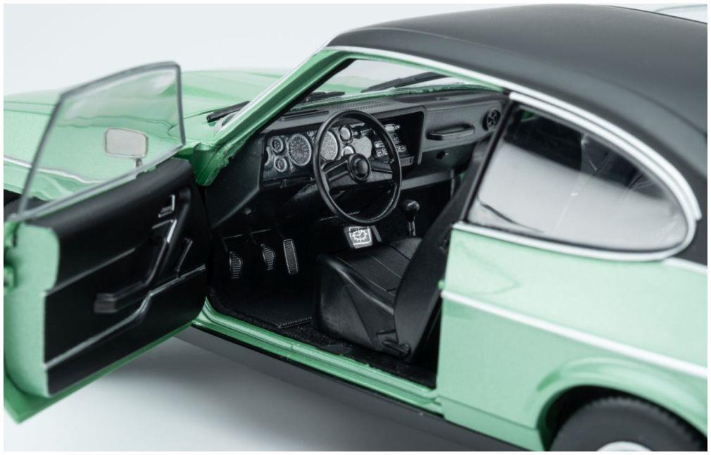 Touring Model Cars 1:18th Scale Ford Capri II Ghia 3.0 (1974 - 1977) Mediteran Green w/Vinyl Top Black