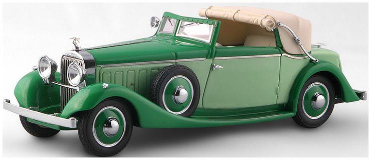 Esval 1:43 Scale Hispano Suiza J12 Drophead-Coupe 1934 by Fernandez & Darrin (Paris) Half Open Green
