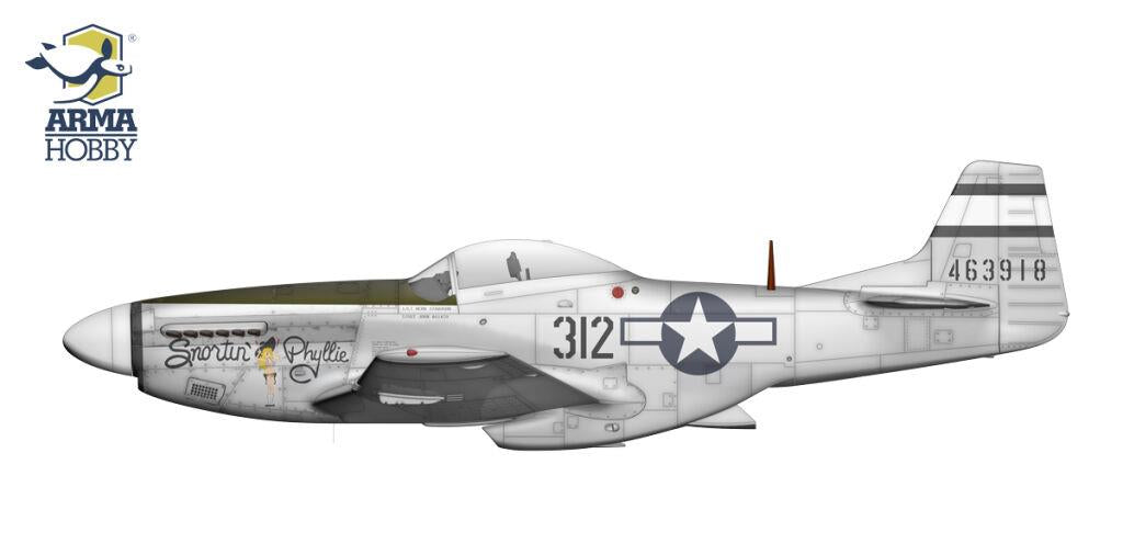 ARMA HOBBY 1/72 Scale P 51D MUSTANG VERY LONG RANGE