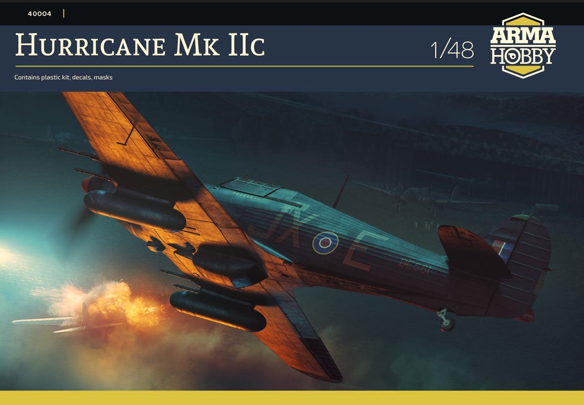 Arma Hobby AH40004 1/48 Scale Hawker Hurricane MK IIc with 3 decal options
