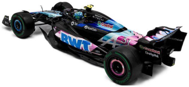 Solido 1:18 Scale Alpine F1 Team A524 Blue E.Ocon Brazilian GP 2024
