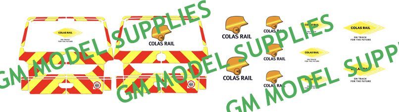 GM Model Supplies 1:76 Scale VW T5 Decal Conversion Kit 'Colas Rail Livery'