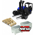 Burago 1:43 Scale Forklift w/Pallets + Crates